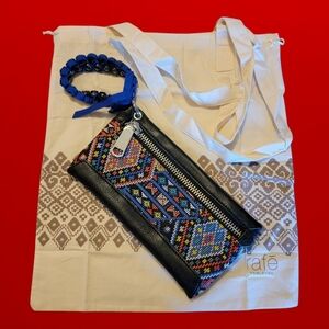 Rafé New York Beaded Geometric Clutch/Wristlet with Tote